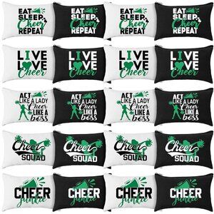 20 Pcs Cheer Makeup Bags Bulk Cheerleader Gifts for Women Canvas Cheer Cosmetic